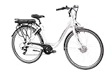 F.lli Schiano E-Moon 26 Zoll E-bike Pedelec , e bike electric Fahrrad für Herren / Damen bis 25 km/h und mit guter Reichweite , Elektrofahrräder , Damenfahrrad mit Motor Gepäckträger 36V Akku Korb