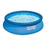 Intex Easy Set Pool - Aufstellpool, Blau, 366cm x 366cm x 76cm