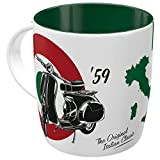 Nostalgic-Art Retro Kaffee-Becher, 330 ml, Vespa – The Italian Classic – Geschenk-Idee für Roller-Fans, Original Lizenzprodukt (OLP), Keramik-Tasse, Vintage Design