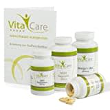 VitaCare 21-Tage-Stoffwechselkur, 5-teiliges Komplettpaket für HCG-Diät, enthält MSM Kapseln, Multivitamin Complex, Omega 3 plus & OPC Traubenkern