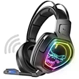 Spirit of Gamer, Gaming Headset Wireless RGB, Kompatible PS5, PS4, Switch & PC, Gaming Kopfhörer mit Mikrofon, Kabellose 2,4 GHz Technologie, Immersiver 7.1 Sound, Ohrpolster und Bügel aus Kunstleder