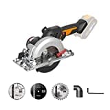 WORX Nitro WX531.9 Akku Kreissäge 20V – Leistungsstarke Bürstenlose Kreissäge für exakte, gerade Schnitte – Schneidet mühelos Holz, Metall, Fliesen & Plastik – ohne Akku & Ladegerät