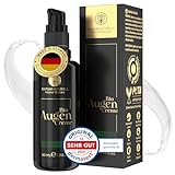 BIO Augencreme hochdosiert • 50 ml • 100% Vegan & BIO • Augencreme gegen Falten & Augenringe • Nachhaltig hergestellt • Regenerierende Anti-Aging Augenpflege Made in Germany • Augenringe entfernen