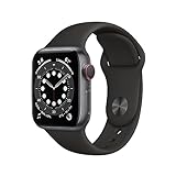 Apple Watch Series 6 (GPS + Cellular, 40 mm) Aluminiumgehäuse Space Grau, Sportarmband Schwarz