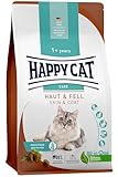 Happy Cat 70600 - Care Haut & Fell - Katzen-Trockenfutter mit Huhn für hautsensible Katzen & Kater - 1,3 kg Inhalt