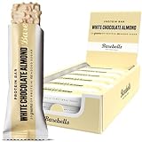 Barebells Proteinriegel – köstliche Eiweißriegel mit Schokolade – zuckerarm, 20 Gramm Protein, ohne Palmöl - White Chocolate Almond, 12 x 55gr