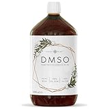 DMSO 1000ml in 99,9% pharmazeutischer Qualität & Reinheit - Unverdünntes Dimethylsulfoxid (DMSO) ph. EUR in lichtgeschützter Braunglasflasche - 1 Liter DMSO 99,9%