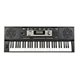 Fame G-300 Keyboard, E-Piano mit 128-facher Polyphonie, 61 Tasten, 220 Styles, 633 Sounds, anschlagdynamischer Klaviatur, 150 Songs, Lautsprechern und Hammermechanik, Schwarz