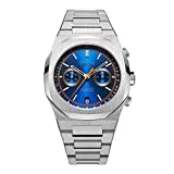 D1 Milano Herren Chronograph Quarz Uhr mit Edelstahl Armband CHBJ09