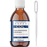 1000ml Chlordioxid-Lösung 0,3% – CDL/CDs in Braunglasflasche & HD-PE Pipette zum Tropfen (1 Liter)