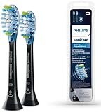 Philips Sonicare Original C3 Premium Plaque Defence Standard Schallzahnbürstenköpfe - 2er-Pack in Schwarz (Modell HX9042/33)