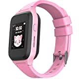 Kuaguozhe Armband für TCL Movetime Family Watch Kids MT40X/MT40U/ MT40A/ MT40 Armbänder, Weiche Silikon Ersatzarmband Kompatible mit TCL Kinder Smartwatch MT40 (X/U/A) Jungen Mädchen Rosa