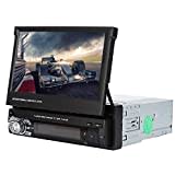 ASHATA Autoradio Bluetooth,Einziehbar 7 Zoll Touchscreen Auto MP5 Player Drahtloser Multimedia Videoplayer,Tragbar Bluetooth MP3/MP4/Audio/Video Car MP5 Player,Unterstützt TF-Karte/AUX/U-Disk/USB