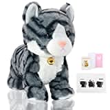 Smalody Interactive Plüschtiere, Neuheit Sound Control Elektronische Katze Elektronische Haustiere Roboter Katze Geschenk für Kinder