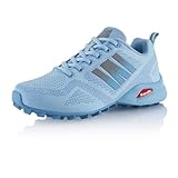 Fusskleidung® Damen Herren Wanderschuhe Bequeme Trail Running Trekkingschuhe Blau EU 40