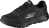 Skechers Herren Go Walk 5 Qualify Sneaker, Black Textile Synthetic Black Trim, 47 EU