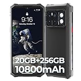 HOTWAV Cyber 13 PRO Outdoor Smartphone ohne Vertrag, 6,6" FHD+ 10800mAh 12GB+256GB+2TB Erweiterbar IP68/IP69K Outdoor Handy, 64MP+16MP Kamera Octa-Core Prozessor Handys, Dual SIM 4G/Wi-Fi/NFC/OTG/GPS