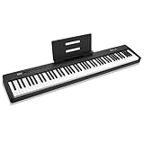 Rosen P21 Halbgewichtete Tastatur 88 Tasten Anfänger Digitalpiano, tragbares E-Piano mit Sustain Pedal und Netzteil, schwarz