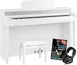 Steinmayer DP-361 WM Digitalpiano - 88 Tasten mit Hammermechanik - Ebony/Ivory Touch - Bluetooth Audio/MIDI - Set inkl. Klavierbank, Kopfhörer und Schule - weiß matt