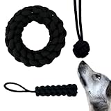 DOYS Premium Hundespielzeug 3er Set Seilspielzeug für kleine mittlere große Hunde Welpenspielzeug aus 100% natürlichen Materialien interaktives Hunde Spielzeug, dog toys, hundezubehör