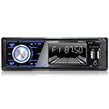 XOMAX XM-R271 Autoradio mit Bluetooth Freisprecheinrichtung, FM, 7 Beleuchtungsfarben, Smartphone Ladestation über 2. USB-Anschluss, USB, SD, MP3, AUX-IN, 1 DIN