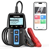 TOPDON Autobatterie Tester BT100W, 2-IN-1 Bluetooth batterietesater kfz 12V 100-2000 CCA Batterie Last Prüfgerät, Startsystem Analysator, Unterstützt Batterie Datenbank