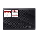 Samsung Portable SSD T9, 2 TB, 2.000 MB/s Lesen, 2.000 MB/s Schreiben, USB 3.2 Gen.2x2, Externe Festplatte für professionelle Anwender, Kompatibel mit Mac, PC, Smartphone und 12K Kameras, MU-PG2T0B/EU