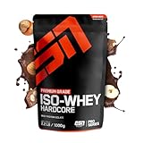 ESN IsoWhey Hardcore Proteinpulver, Hazelnut, 1 kg, bis zu 26 g Protein pro Portion, geprüfte Qualität - made in Germany