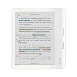 Kobo Libra Color | eReader | 17,8 cm (7 Zoll) blendfreie Farbe E Ink Kaleido™ 3 Display | Dunkelmodus-Option | Hörbücher | wasserdicht | Weiß