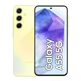 Samsung Galaxy A55 5G Smartphone, Android-Handy ohne Vertrag, 128 GB - 8 GB RAM, 2 Tage Akkulaufzeit, 50-MP-Kamera, Awesome Lemon, 2,5 Jahre Herstellergarantie