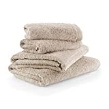 MÖVE Superwuschel Handtuch-Set, 2 Duschtücher 80 x 150 cm & 2 Handtücher 50 x 100 cm, Made in Germany, 100% Baumwolle, cashmere