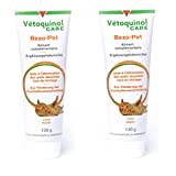 Vetoquinol Bezo-Pet Paste | Doppelpack | 2 x 120g | Ergänzungsfuttermittel für Hunde und Katzen | Kann dabei helfen zur Förderung der Haarballenausscheidung beizutragen | Mit Malz