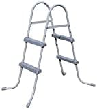 Brandsseller Poolleiter Einstiegshöhe 84cm Pooltreppe Sicherheitsleiter Leiter Schwimmbad Beckenleiter 2 x 2 Stufen