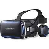 FIYAPOO VR Brille mit Headset 3D VR Brille für Gaming (4,7-6,6 Zoll Bildschirme) Kompatibel mit Android/iPhone-Handys HD-Display, Blaulichtfilter Kinder und Erwachsene