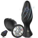 10 Vibrationsmodi Analplug Vibratoren mit Stoßfunktion Anal Butt Plug Set Buttplug mit Kristall Diamant für Anfänger Fernbedienung Prostata Stimulator Massagegeräte Sexspielzeug für Männer Sextoy