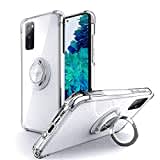 Silverback für Samsung Galaxy S20 FE Hülle, Handyhülle Samsung S20 FE mit 360° Ring Halter Schutzhülle TPU Cover Stoßfester Stoßfänger Weiche Dünn Samsung Galaxy S20 FE Case - Transparent