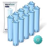 Aquafloow Ersatz Wasserfilter für Jura Blue Kaffeevollautomat 10 Stück | Kompatibel mit Jura 71312 Blue | Filterpatrone für Kaffemaschinen A1 A5 F5 F7 F8 ENA3, GIGA5, Impressa C5, J90, S9 Classic