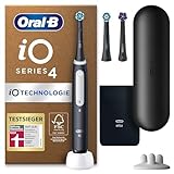 Oral-B iO Series 4 Plus Edition Elektrische Zahnbürste/Electric Toothbrush, PLUS 3 Aufsteckbürsten, Magnet-Etui, 4 Putzmodi, matt black, Designed by Braun,TESTSIEGER Stiftung Warentest (12/2023)