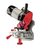 Oregon professionelle 230V Tisch-/Wand Sägeketten Schleifmaschine , für alle Sägeketten von Oregon, Stihl, Husqvarna und mehr, Kettensäge Schärfen - grau/schwarz/rot (410-230)