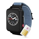 ANIO 5 Kinder Smartwatch + Telekom SIM-Karte 30€ Amazon-Gutschein nach Registrierung - Kinderuhr mit GPS und Anruf Funktion, Nachrichten, Schulmodus, SOS, App Made in Germany, Blau