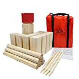 GICO Kubb Spiel XXL Set, Wikingerspiel, König 30 x 7 x 7 - Der Outdoor Spielspaß in Top Qualität aus Massivholz mit Transporttasche - 3263