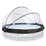 EXIT Toys Pool Dome 12ft/360cm/142, Transparent, Faltbar, geeignet für runde oberirdische Schwimmbecken mit einem Durchmesser von 360-370cm, inkl. Befestigungsband