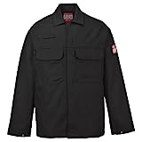 Portwest BIZ2 Herren Flammenresistente Bizweld FR Arbeitsjacke Schwarz, XL