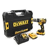 Dewalt 18 Volt Akku Schlagbohrschrauber DCD796D2 (Bürstenloser Motor, 2-Gang Vollmetallgetriebe, max. Drehmoment 70 Nm, 15 Drehmomentstufen, 2x 18 Volt 2 Ah Li-Ion Akkus und Ladegerät)