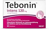 Tebonin intens 120 mg | 60 Stück | bei akutem & chronischem Tinnitus* | pflanzliches Arzneimittel mit Ginkgo Biloba Extrakt | unterstützt bei Ohrengeräuschen* & Schwindel | mit Ginkgo Spezialextrakt