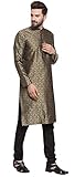 Maple Clothing Kurta-Pyjama für Herren, Brokat-Seide, indische Hochzeit, Party, Goldfarben, XX-Large