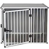 Hundekäfig/Hundebox Groß Big Bob - Aluminium Top Qualität Hundekäfig für zuhause, hundetransportbox Auto und transportbox. Europäischer Qualitätsproduktion. (Hundebox XL - L101cm x B70cm x H81cm)