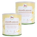 Doppelpack Power Eiweiß-Pulver Vanille nach Dr. Strunz 2x 750g - gut lösliches Mehrkomponenten Eiweiß: Molke, Soja-, Milch-, Hühnerei-Protein + L-Carnitin - Chemical Score 156