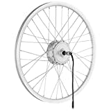 windmeile | E-Bike Nabenmotor Hinderrad, eingespeicht, Silber, 26', 36V/250W, E-Bike, Elektro Fahrrad, Pedelec