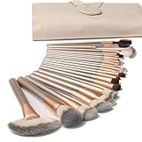 Nestlingâ 18 Stück Professionelle Kosmetik Make-Up Pinsel Werkzeuge Kosmetik Make-Up-Pinsel-Set Mit Roll Up Pu-Leder Tasche, Holzgriff